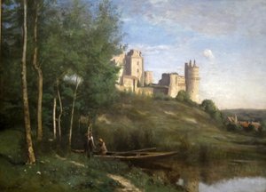 Ruinen des Schlosses Pierrefonds von Jean Baptiste Camille Corot